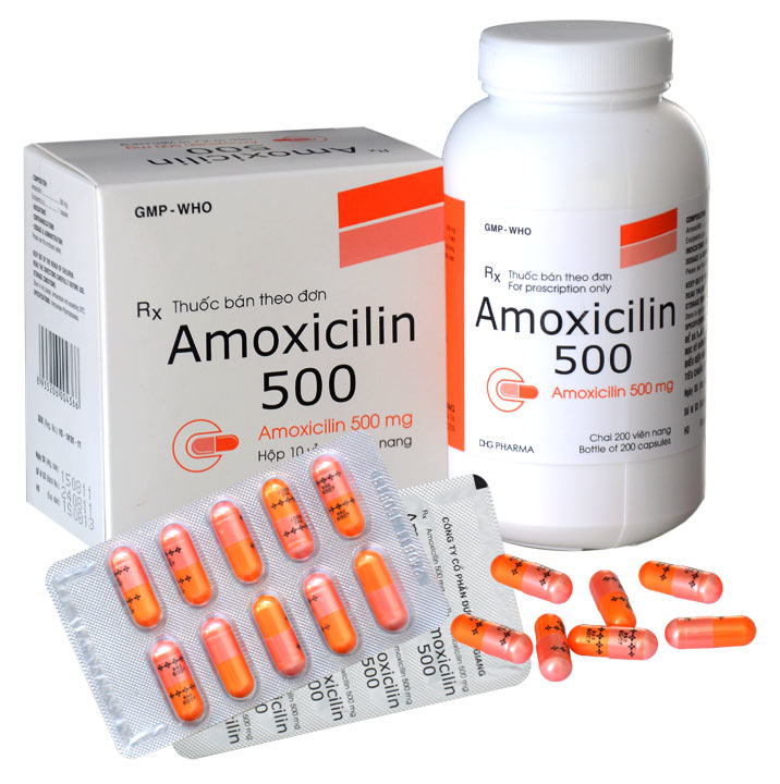 Amoxicilin- thuốc trị viêm dạ dày ở trẻ do nhiễm vi khuẩn Hp