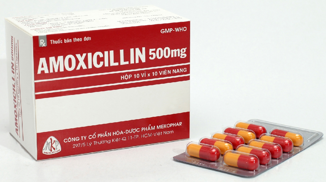 Thuốc Amoxicillin 500mg dạng viên nén bao phim