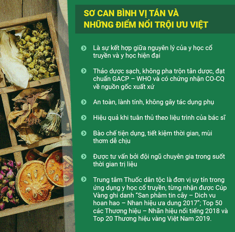 Những đặc điểm ưu Việt của bài thuốc Sơ can Bình vị tán.